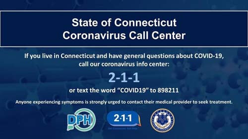 Connecticut Coronavirus Call Center: 2-1-1