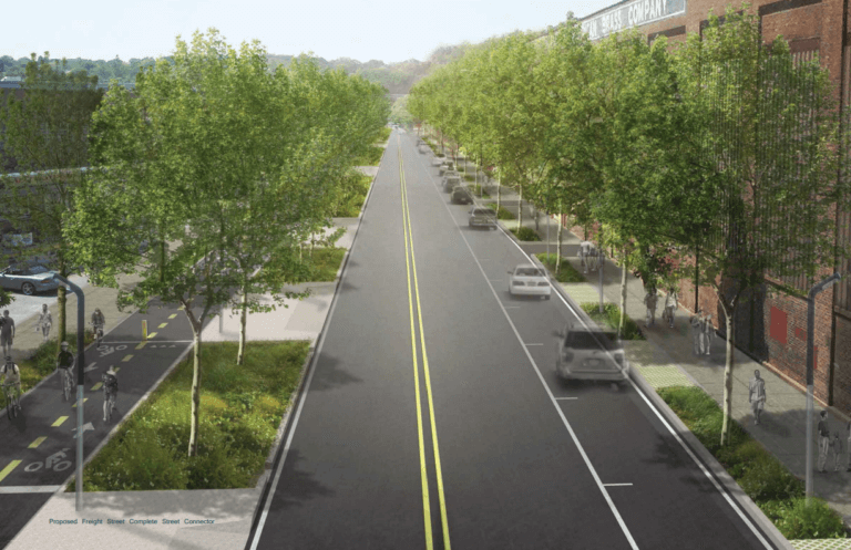 The proposal for Freight Street's redesign