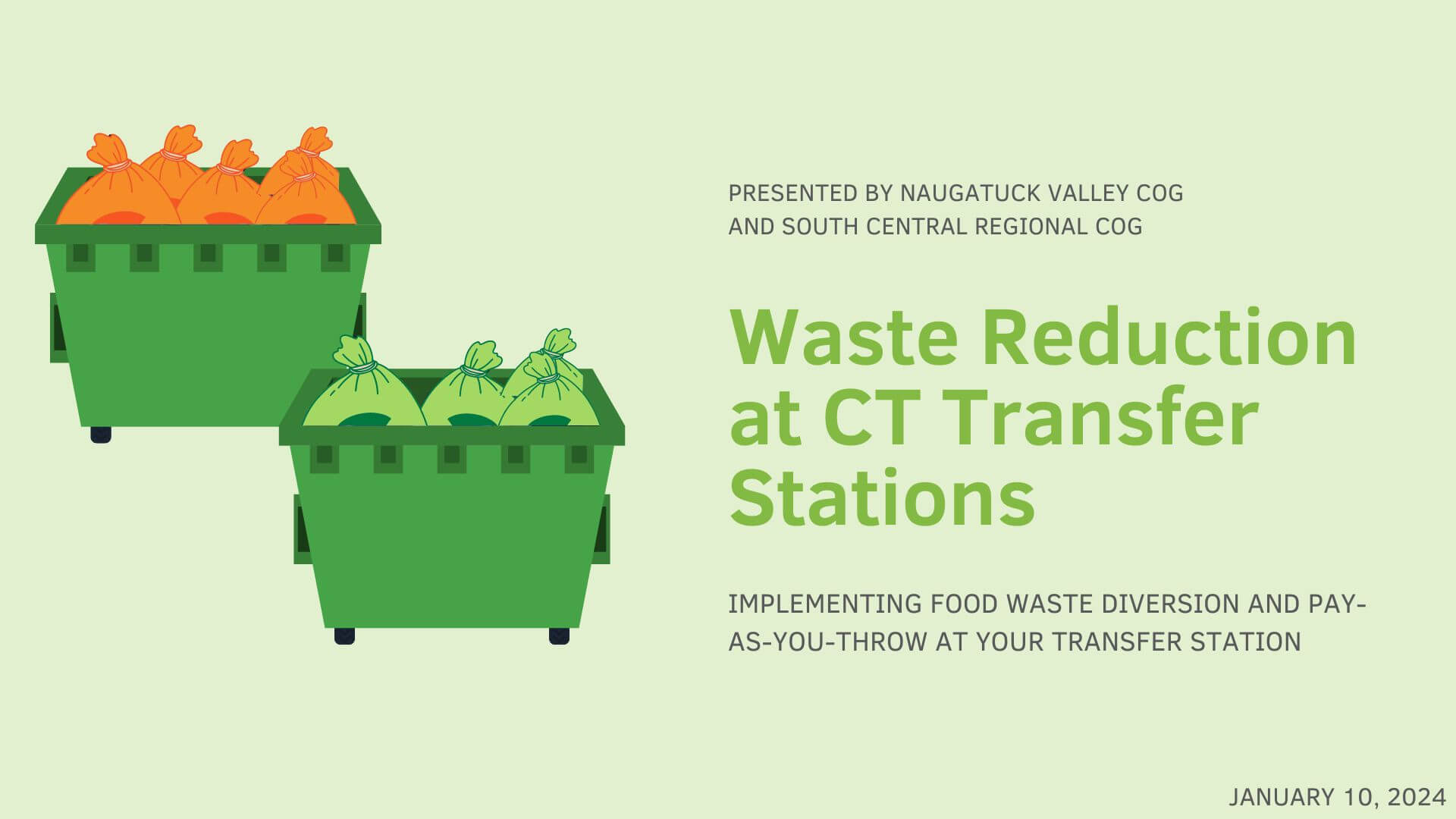 Waste Reduction and Savings for Municipalities: Transfer Station Event